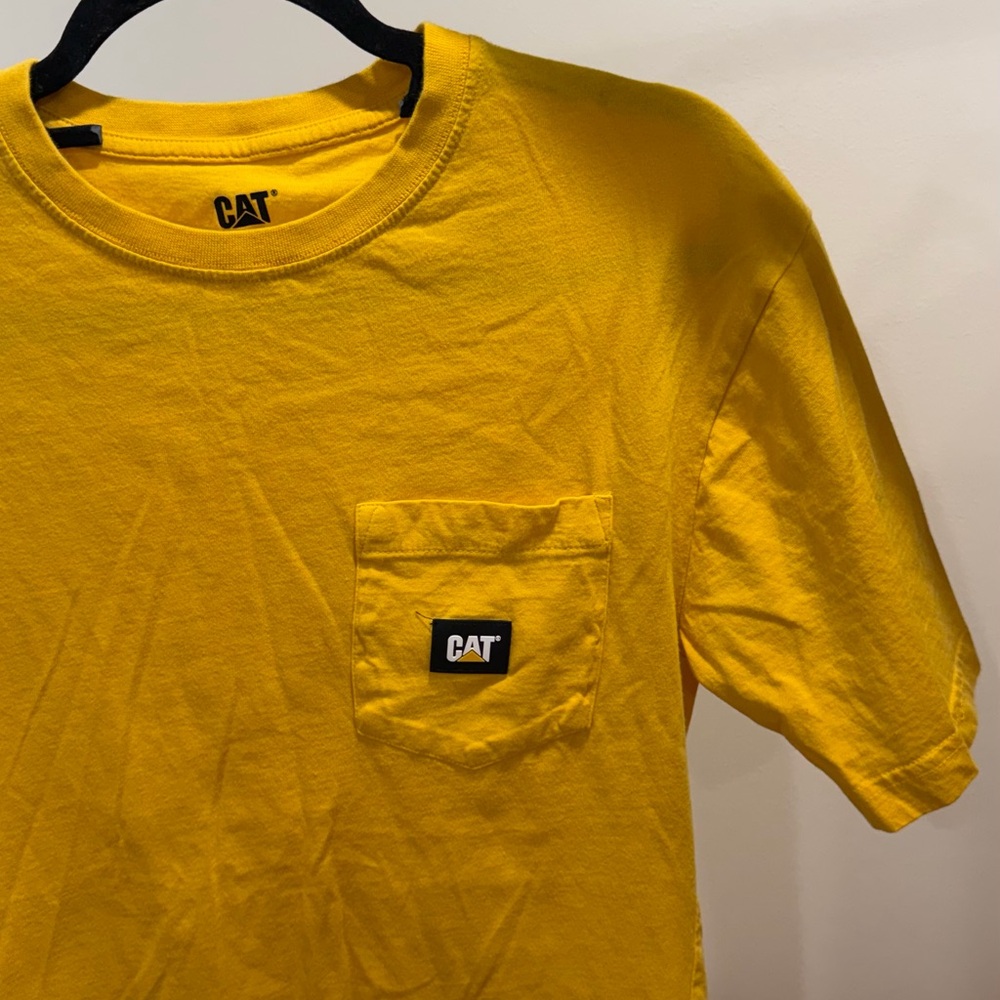 CAT Yellow T-Shirt with Pocket